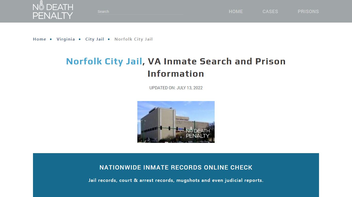 Norfolk City Jail, VA Inmate Search, Visitation, Phone no ...
